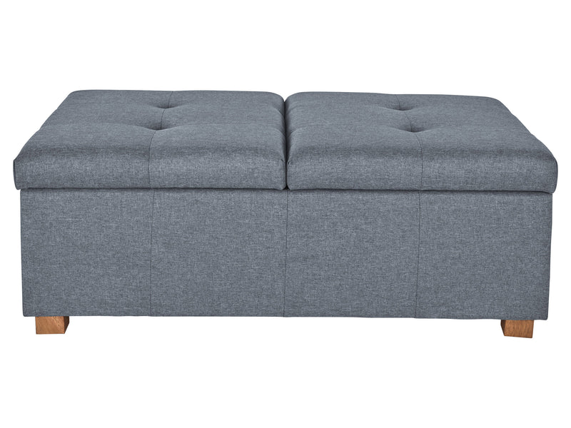 grey Double Storage Ottoman Bench Yves Collection product image by CorLiving