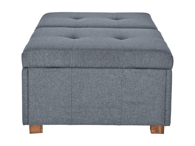 grey Double Storage Ottoman Bench Yves Collection product image by CorLiving