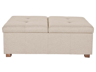 beige Double Storage Ottoman Bench Yves Collection product image by CorLiving#color_yves-beige