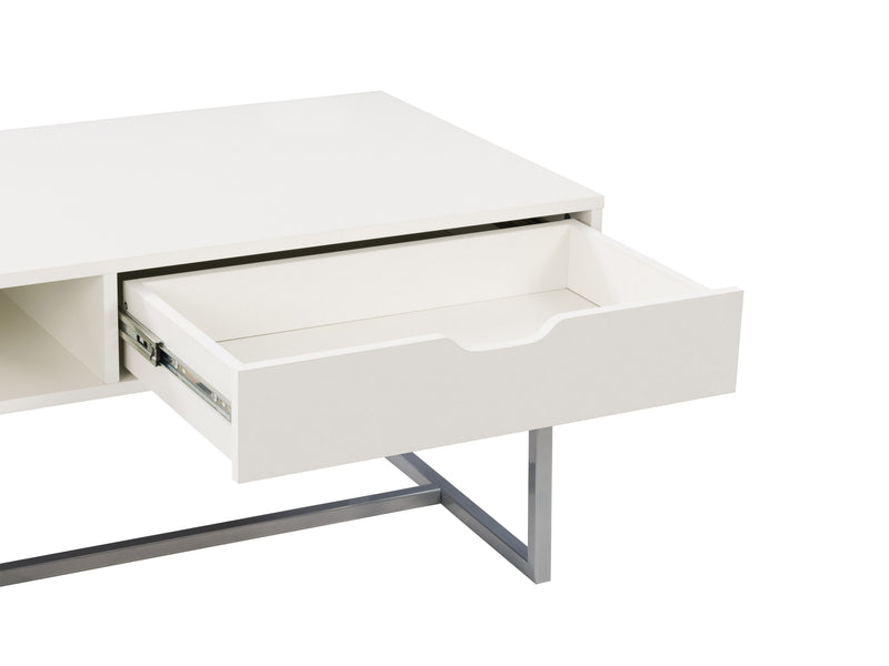 white Modern Rectangular Coffee Table Marley Collection detail image by CorLiving