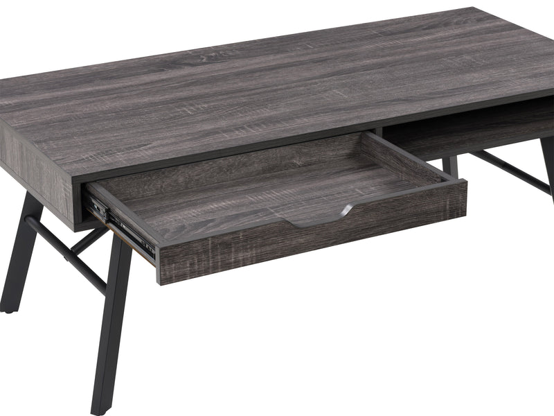 grey Rustic Wood Coffee Table Auston Collection detail image by CorLiving
