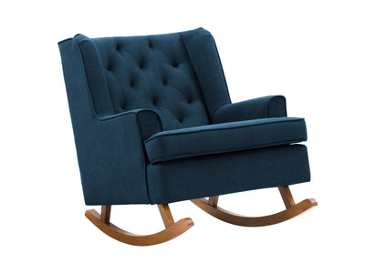 navy blue Modern Rocking Chair Freya Collection product image by CorLiving#color_freya-navy-blue