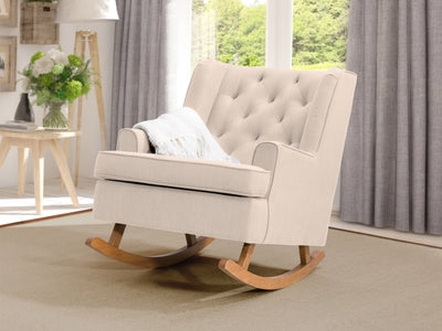 beige Modern Rocking Chair Freya Collection lifestyle scene by CorLiving#color_freya-beige