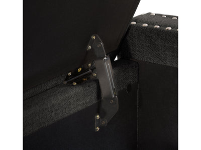 dark grey End of Bed Storage Bench Luna Collection detail image by CorLiving#color_luna-dark-grey