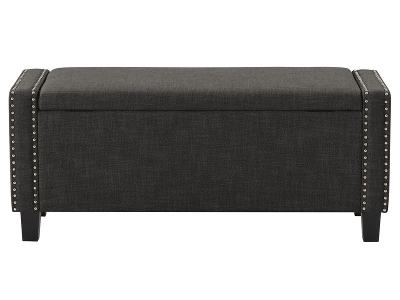 dark grey End of Bed Storage Bench Luna Collection product image by CorLiving