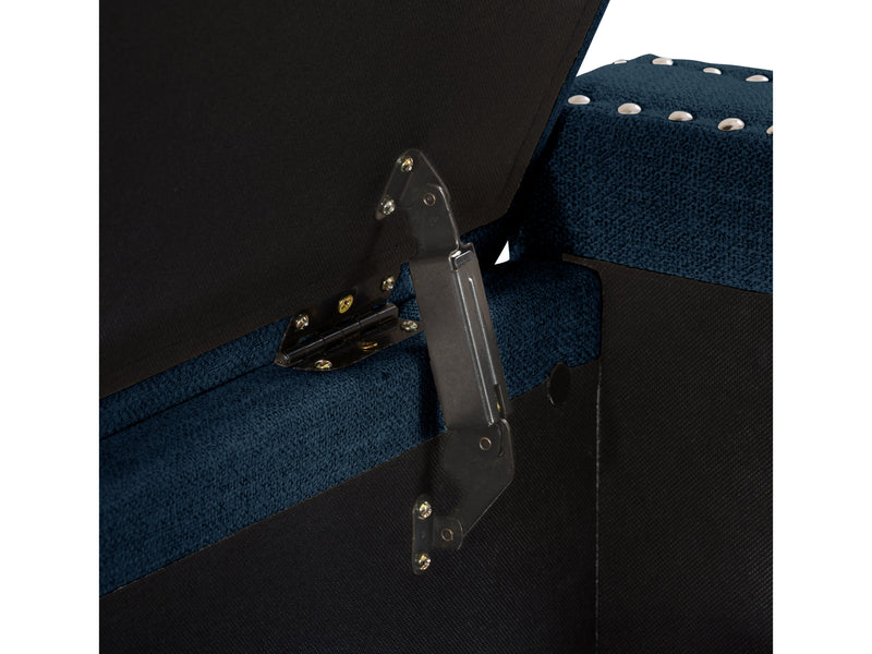 navy blue End of Bed Storage Bench Luna Collection detail image by CorLiving