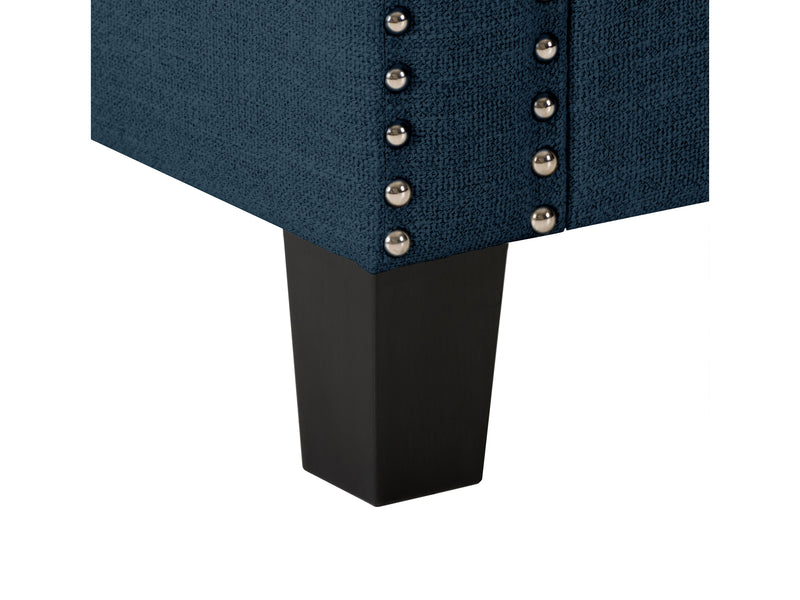 navy blue End of Bed Storage Bench Luna Collection detail image by CorLiving