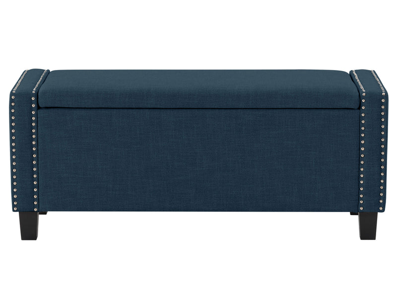 navy blue End of Bed Storage Bench Luna Collection product image by CorLiving