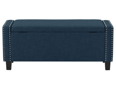 navy blue End of Bed Storage Bench Luna Collection product image by CorLiving#color_luna-navy-blue