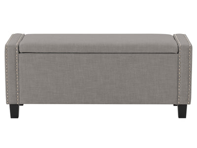 light grey End of Bed Storage Bench Luna Collection product image by CorLiving#color_luna-light-grey