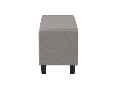 light grey End of Bed Storage Bench Luna Collection product image by CorLiving#color_luna-light-grey