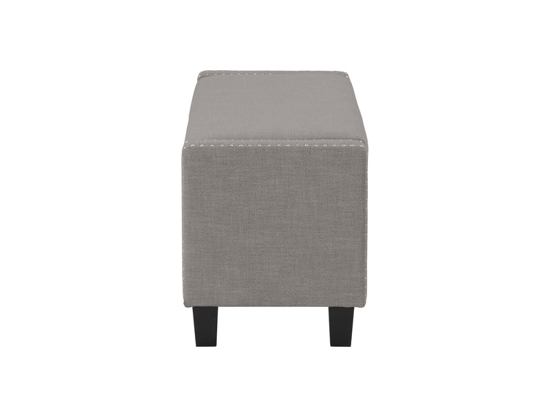 light grey End of Bed Storage Bench Luna Collection product image by CorLiving
