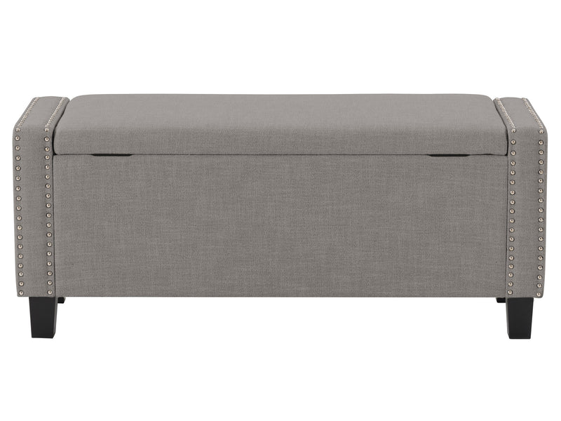 light grey End of Bed Storage Bench Luna Collection product image by CorLiving