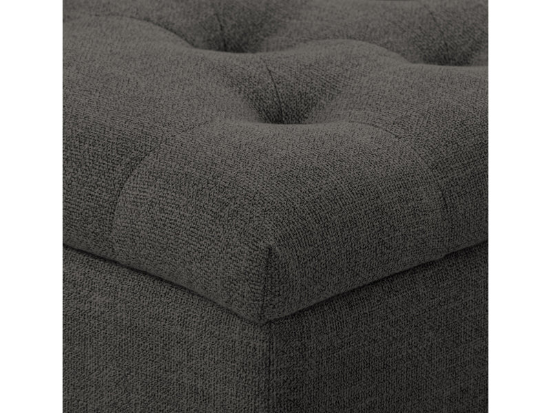 dark grey End of Bed Storage Bench Leilani Collection detail image by CorLiving