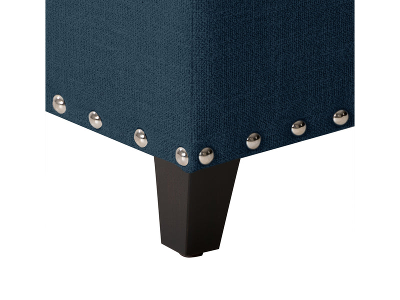 navy blue End of Bed Storage Bench Leilani Collection detail image by CorLiving