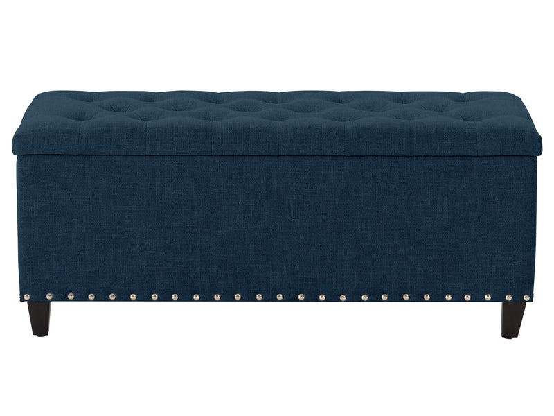 navy blue End of Bed Storage Bench Leilani Collection product image by CorLiving