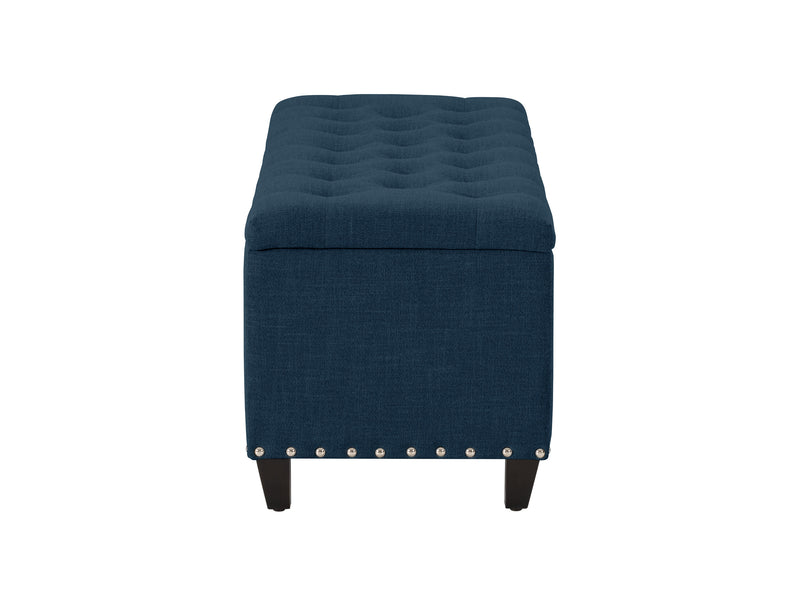 navy blue End of Bed Storage Bench Leilani Collection product image by CorLiving