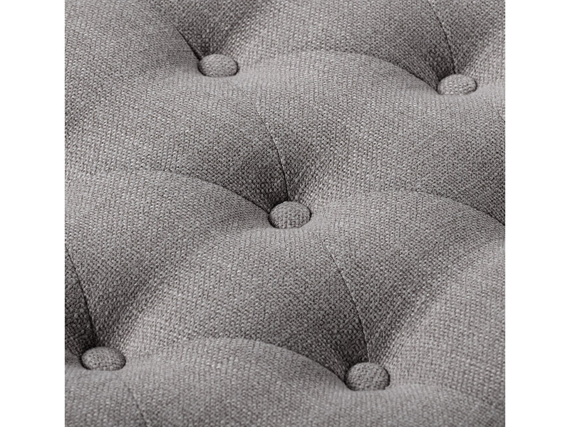 light grey End of Bed Storage Bench Leilani Collection detail image by CorLiving