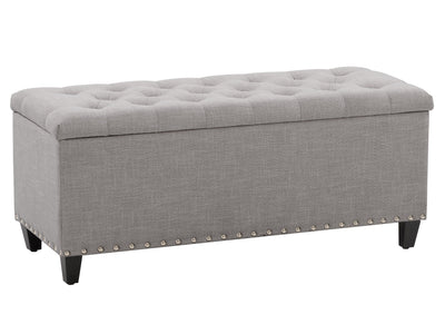 light grey End of Bed Storage Bench Leilani Collection product image by CorLiving#color_leilani-light-grey