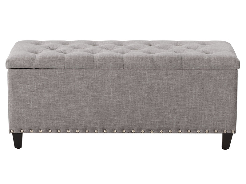 light grey End of Bed Storage Bench Leilani Collection product image by CorLiving