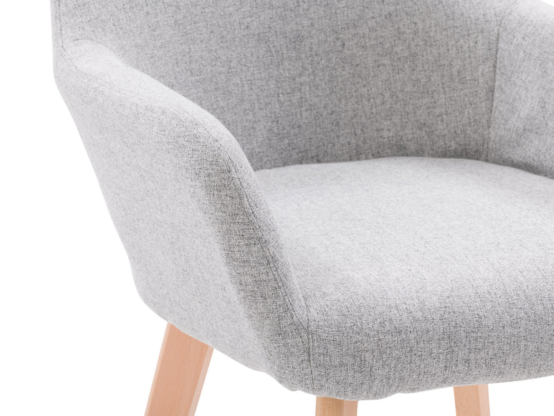 light grey Dining Chairs, Set of 2 Aaliyah Collection detail image by CorLiving