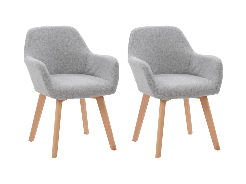 light grey Dining Chairs, Set of 2 Aaliyah Collection product image by CorLiving