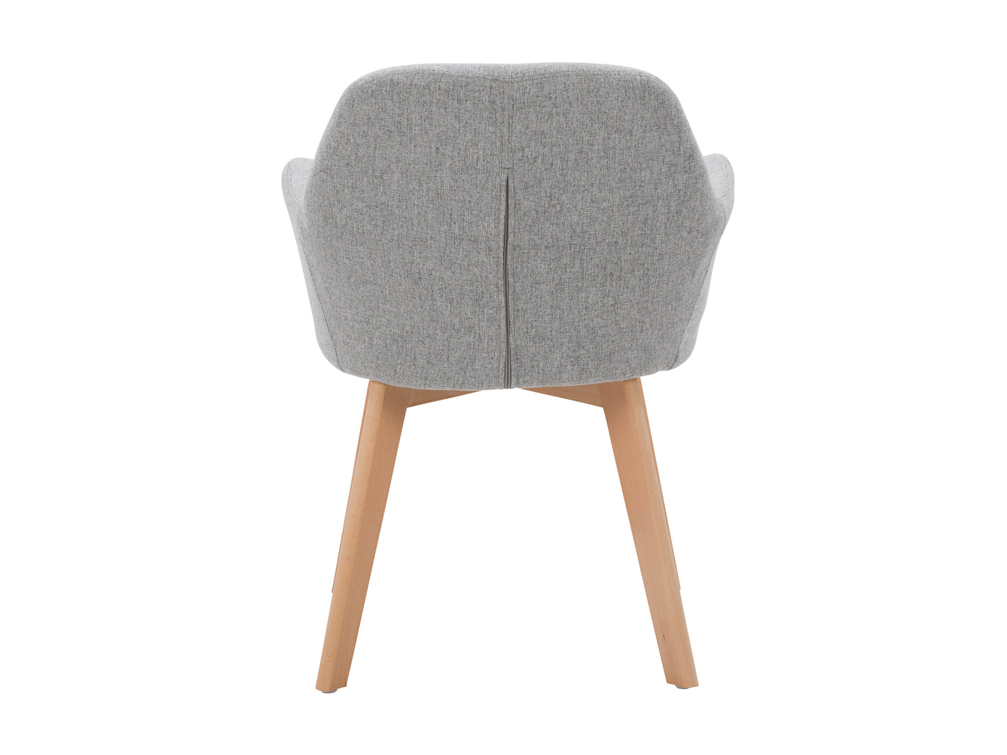 Set of 2 grey dining chairs with cushioned seats, sleek black metal legs, and a modern design perfect for contemporary dining rooms.