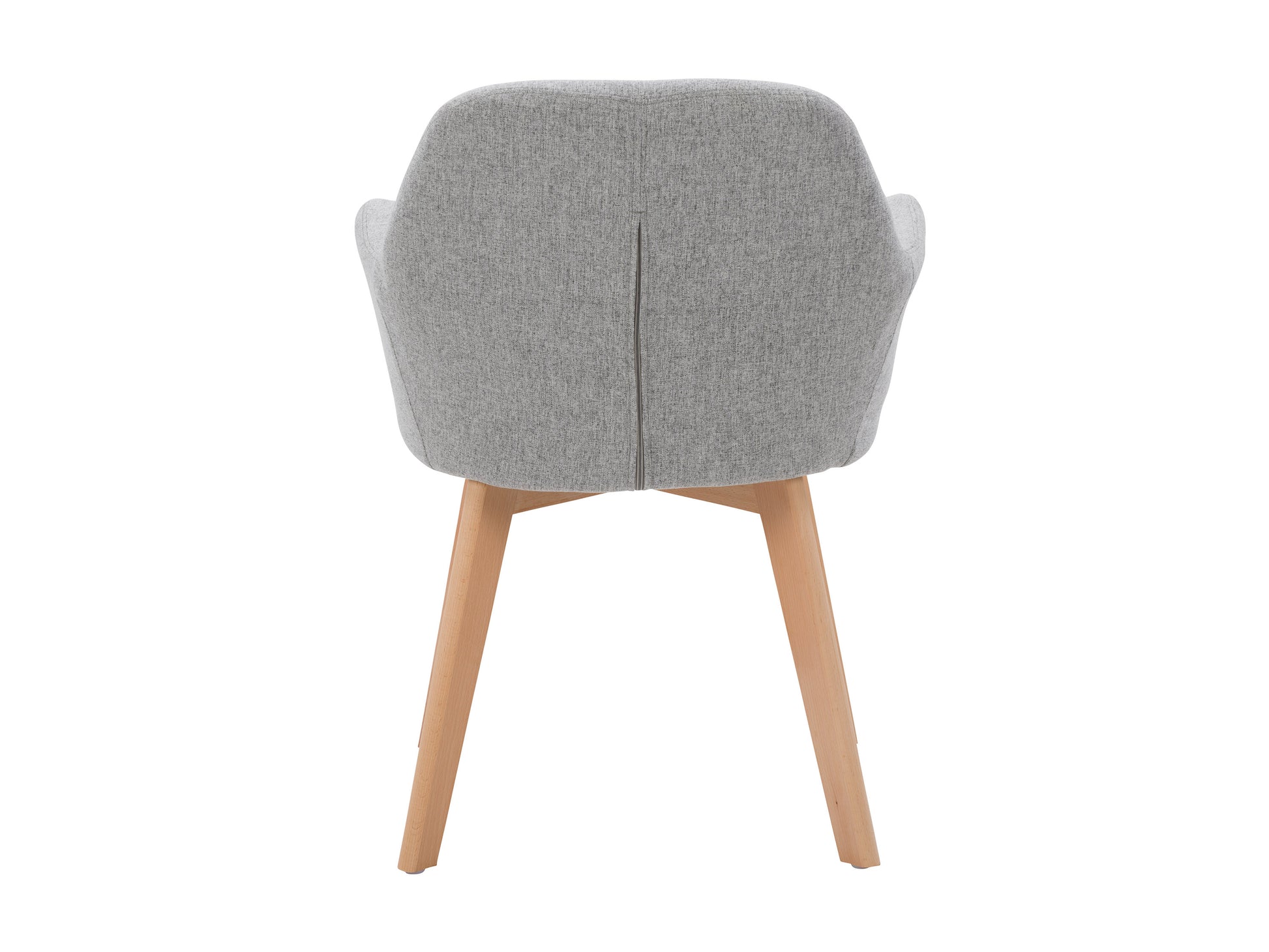 Set of 2 grey dining chairs with cushioned seats, sleek black metal legs, and a modern design perfect for contemporary dining rooms.