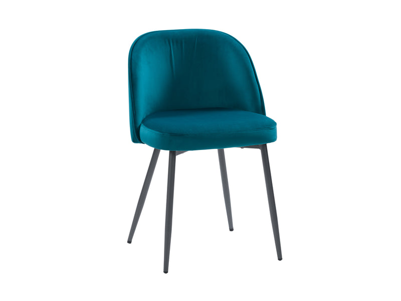 teal Velvet Side Chair Ayla Collection product image by CorLiving
