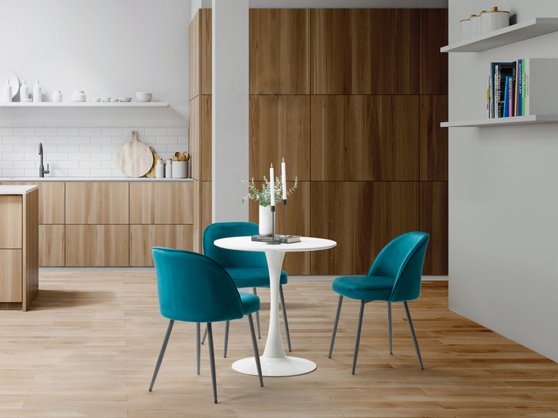 teal 4 Piece Bistro Dining Set Ivo Collection lifestyle scene by CorLiving