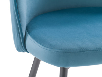 blue Velvet Side Chair Ayla Collection detail image by CorLiving#color_blue