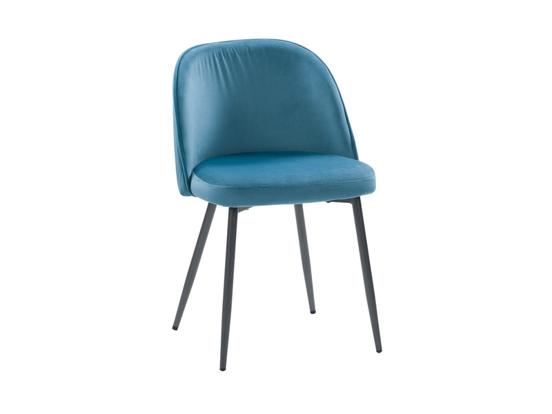 blue Velvet Side Chair Ayla Collection product image by CorLiving