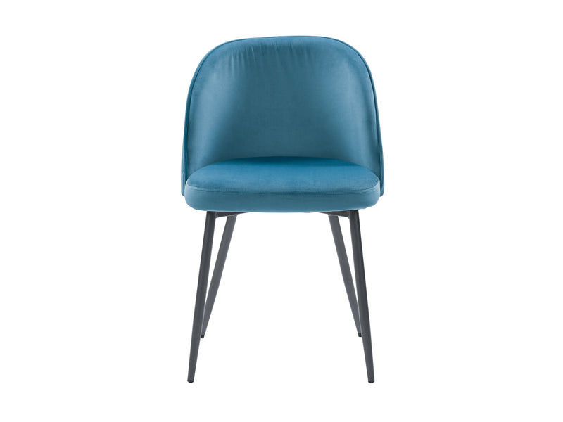 blue Velvet Side Chair Ayla Collection product image by CorLiving