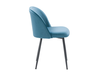 blue Velvet Side Chair Ayla Collection product image by CorLiving#color_blue