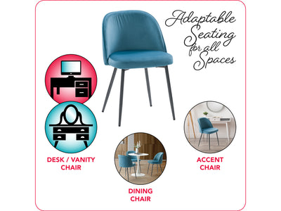 blue 4 Piece Bistro Dining Set Ivo Collection infographic by CorLiving#color_ivo-blue