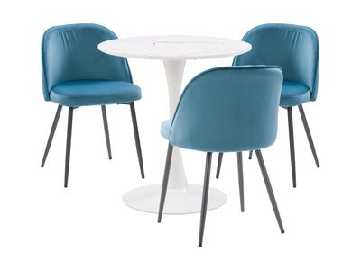 blue 4 Piece Bistro Dining Set Ivo Collection product image by CorLiving#color_ivo-blue