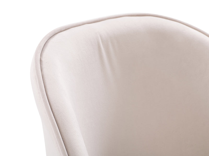 greige Velvet Side Chair Ayla Collection detail image by CorLiving