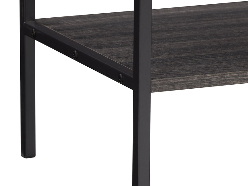 distressed carbon grey black duotone Farmhouse Console Table Joliet Collection detail image by CorLiving