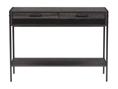 distressed carbon grey black duotone Farmhouse Console Table Joliet Collection product image by CorLiving#color_distressed-carbon-grey-black-duotone