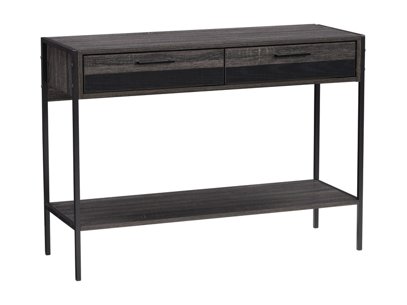 distressed carbon grey black duotone Farmhouse Console Table Joliet Collection product image by CorLiving