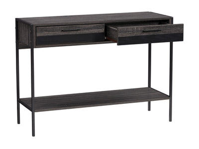 distressed carbon grey black duotone Farmhouse Console Table Joliet Collection product image by CorLiving#color_distressed-carbon-grey-black-duotone