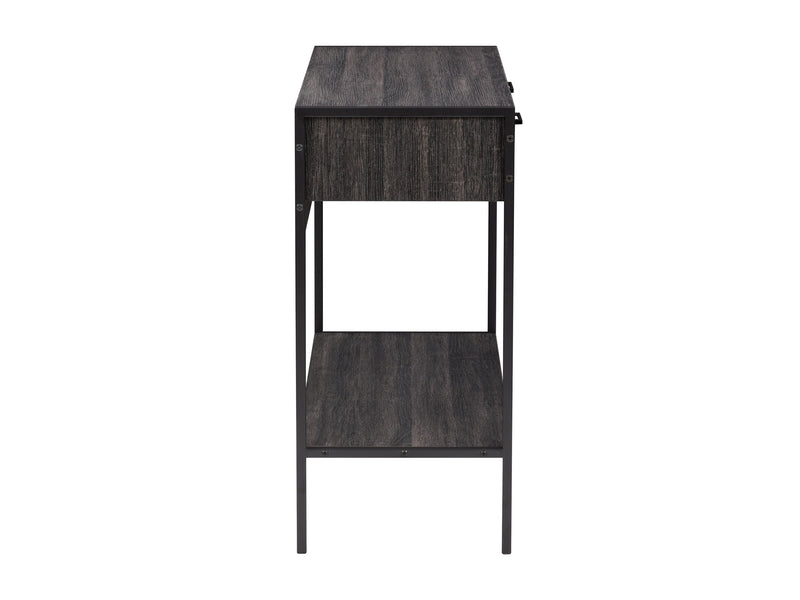 distressed carbon grey black duotone Farmhouse Console Table Joliet Collection product image by CorLiving