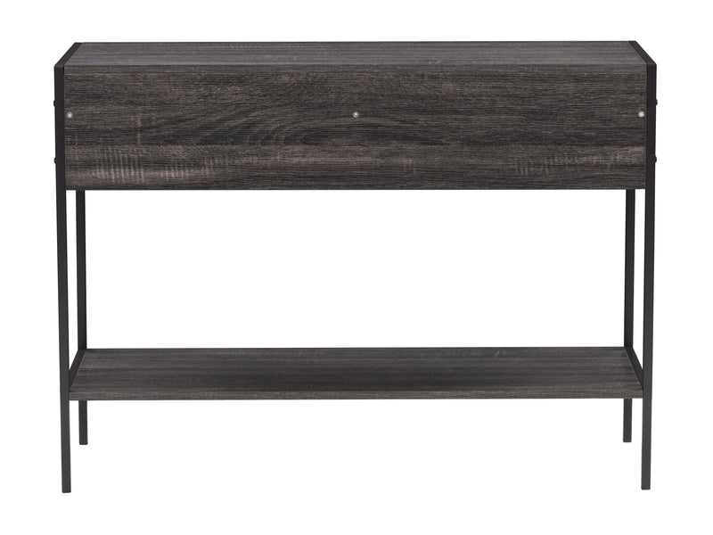 distressed carbon grey black duotone Farmhouse Console Table Joliet Collection product image by CorLiving