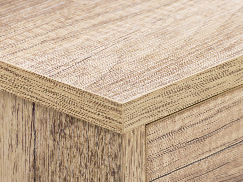 distressed warm beige white duotone White and Wood Desk Aurora Collection detail image by CorLiving