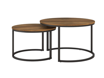 dark brown Nesting Coffee Table Fort Worth Collection product image by CorLiving#color_fort-worth-brown-wood