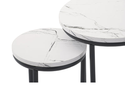 white marble Nesting Side Table Fort Worth Collection detail image by CorLivingwhite marble Nesting Side Table Fort Worth Collection product image by CorLiving#color_fort-worth-white-marble