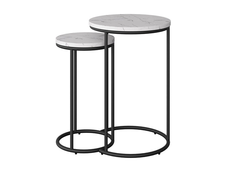 white marble Nesting Side Table Fort Worth Collection product image by CorLivingwhite marble Nesting Side Table Fort Worth Collection product image by CorLiving