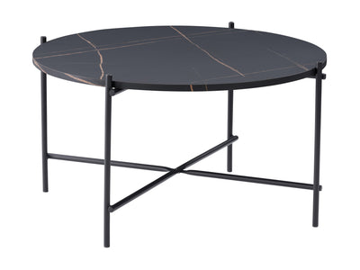 Black Round Coffee Table Adria Collection product image by CorLiving#color_black