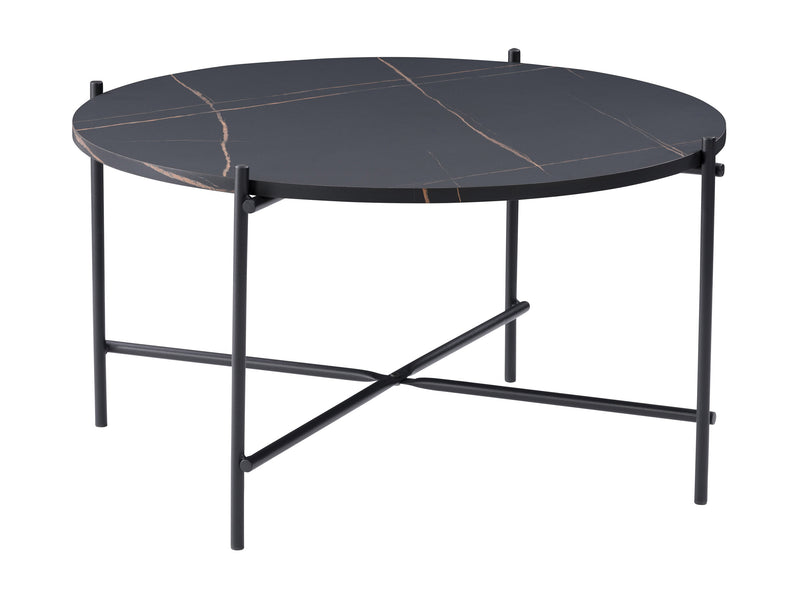 Black Round Coffee Table Adria Collection product image by CorLiving