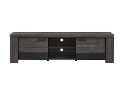 distressed carbon grey black duotone Modern TV Stand with Doors for TVs up to 85" Joliet Collection product image by CorLiving#color_distressed-carbon-grey-black-duotone